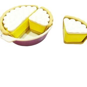 NEW American Girl LEMON MERINGUE PIE + PIE PLATE 4-Piece Kitchen Bakery Set